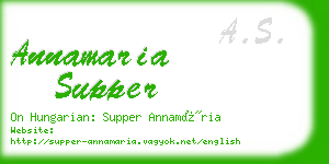 annamaria supper business card